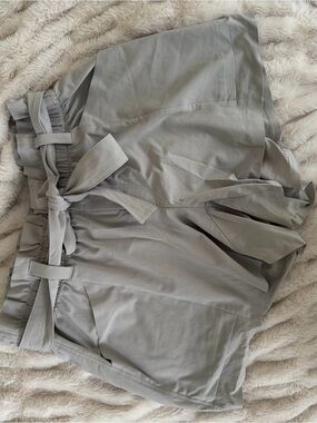 Athlete paper bag waist shorts